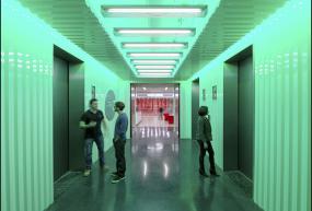 时尚混搭风办公室走廊效果图