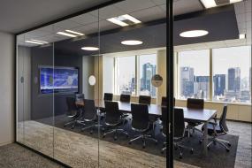 写字楼简约办公室落地窗装修效果图片