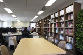 员工办公室书柜装饰设计效果图2018图片