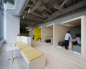 大型办公室室内吊顶灯装修效果图片大全