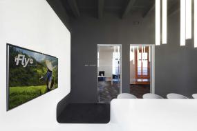 2018现代100平米办公室吊顶装修设计效果图