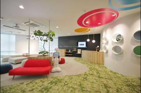 中式风格写字楼售楼处吊顶装修设计方案