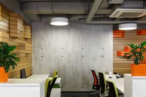 专业办公室室内电脑桌装修效果图片2018