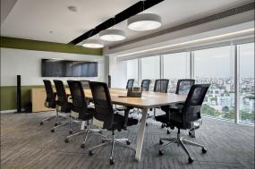 快捷酒店会议室背景墙装修效果图片