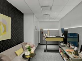 老板办公室圆形吊顶装修设计效果图