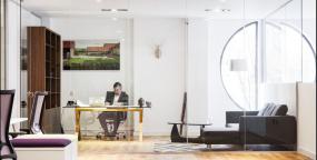 美式风格老板办公室装饰设计效果图