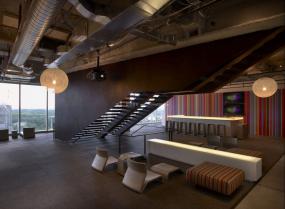 现代办公室室内布置效果图图片大全