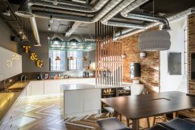 现代公司半开放式办公室设计装饰效果图