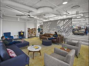 现代办公室装修风格小办公室整体装修效果图