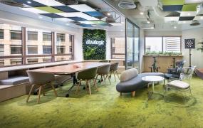 时尚办公室大厅装修效果图