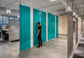 小型办公室简约室内装潢装修效果图