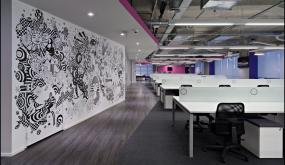 专业员工办公区室内装修与设计图