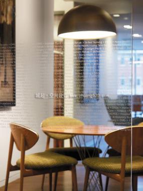 外国公司玻璃隔断装修效果图大全