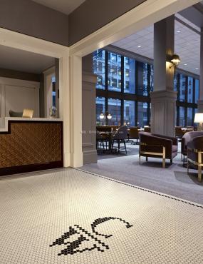 最新简约办公室前台装修设计效果图