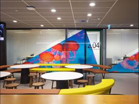 外国公司玻璃隔断装修实物图片