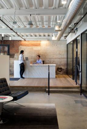 贸易公司前台装修设计效果图片