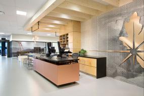 贸易公司前台设计装饰效果图