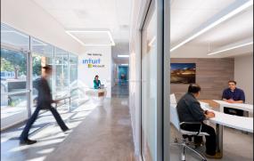 高档贸易公司前台装修效果图