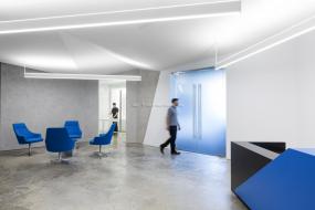 贸易公司前台装修方案效果图