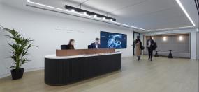 贸易公司前台装潢设计效果图片