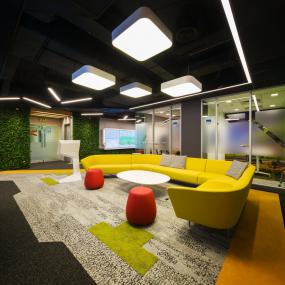 贸易公司前台设计装潢图片