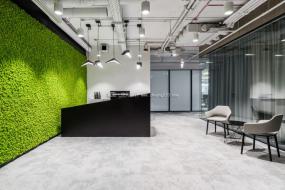 最新贸易公司前台设计装饰效果图片