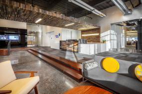 培训教育公司前台装修实景图片大全