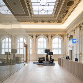 培训教育公司前台装修方案效果图