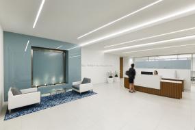 最新通信公司前台装饰设计图