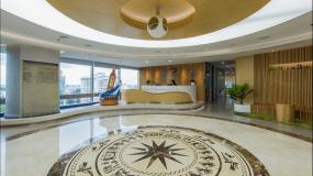 高档金融公司前台装修图片