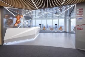 电子科技公司前台室装修效果图