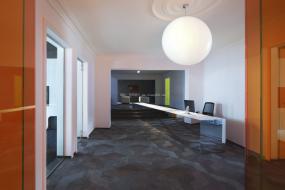 电子科技公司前台装修装潢效果图