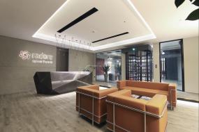 最新生物科技公司前台设计装饰效果图片