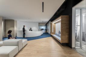 生物科技公司前台装饰装修效果图