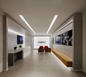 化工企业公司前台装修设计效果图片