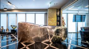 化工企业公司前台设计装修效果图