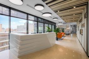 化工企业公司前台装潢效果图