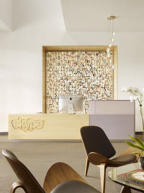 最新化工企业公司前台装饰设计图