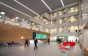 传媒文化公司前台设计装修效果图