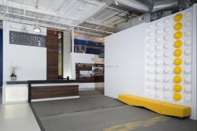 传媒文化公司前台装修实景图片