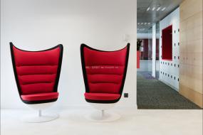 传媒文化公司前台设计与装修效果图大全