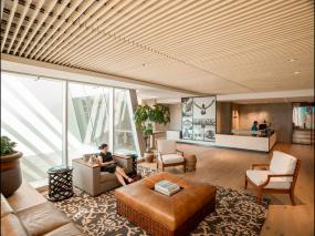 传媒文化公司前台装饰设计图