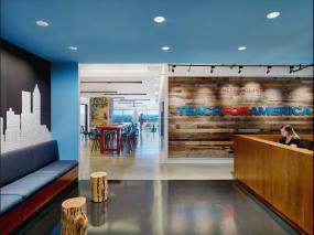 传媒文化公司前台装修设计效果图大全