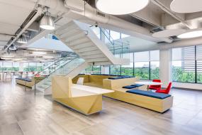 传媒文化公司前台设计与装修效果图