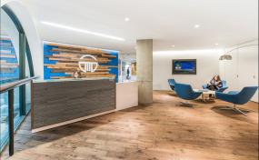 传媒文化公司前台装饰装修图片