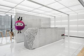 体育运动公司前台装饰设计效果图