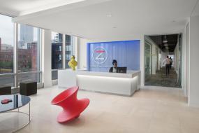 体育运动公司前台设计装饰图片