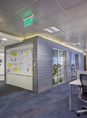 游戏公司办公室玻璃隔断装修高清图片大全