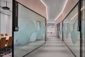 外国公司玻璃隔断装修设计图片