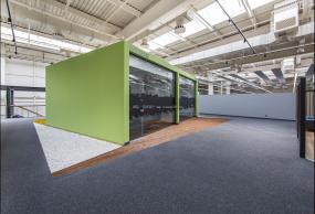 贸易公司玻璃隔断装饰设计效果图大全